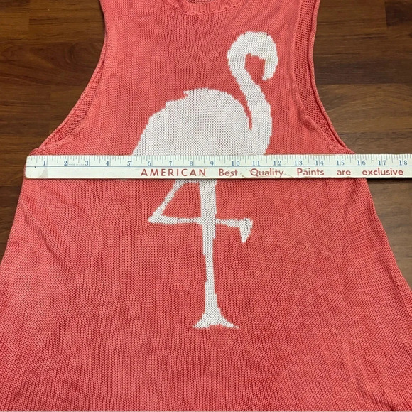 Show Me Your MuMu Owen Tank Papaya Flamingo Knit Oversized Boho Size XS - Picture 8 of 12